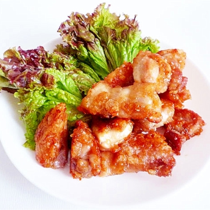 揚げずに揚げ焼き 鶏の唐揚げ
